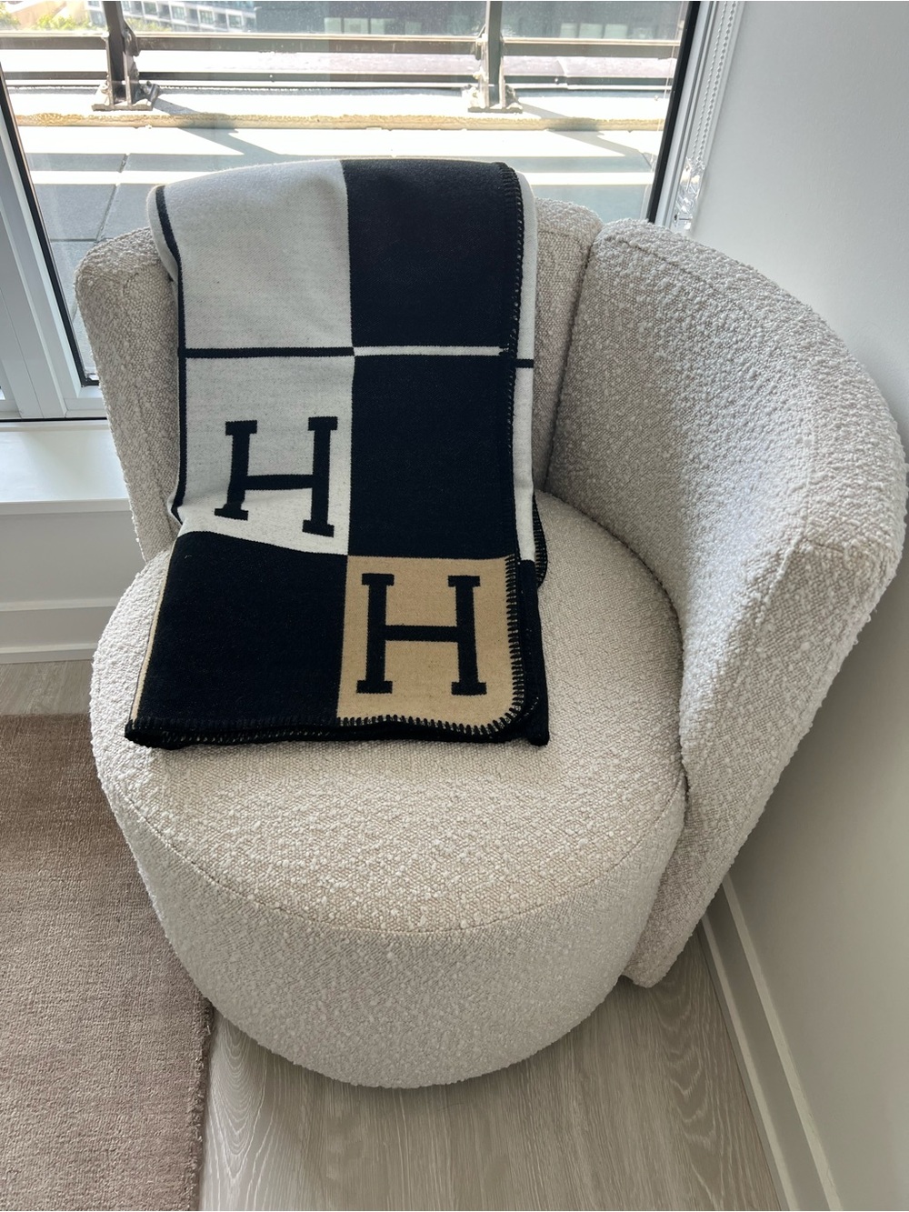Monogram “H” Hermes-style Throw blanket